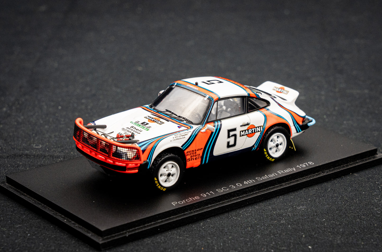 Porsche 911 SC 3.0 no.5 B. Waldegaard / H. Thorszelius - 4th Safari Rallye 1978 - Spark 1:43