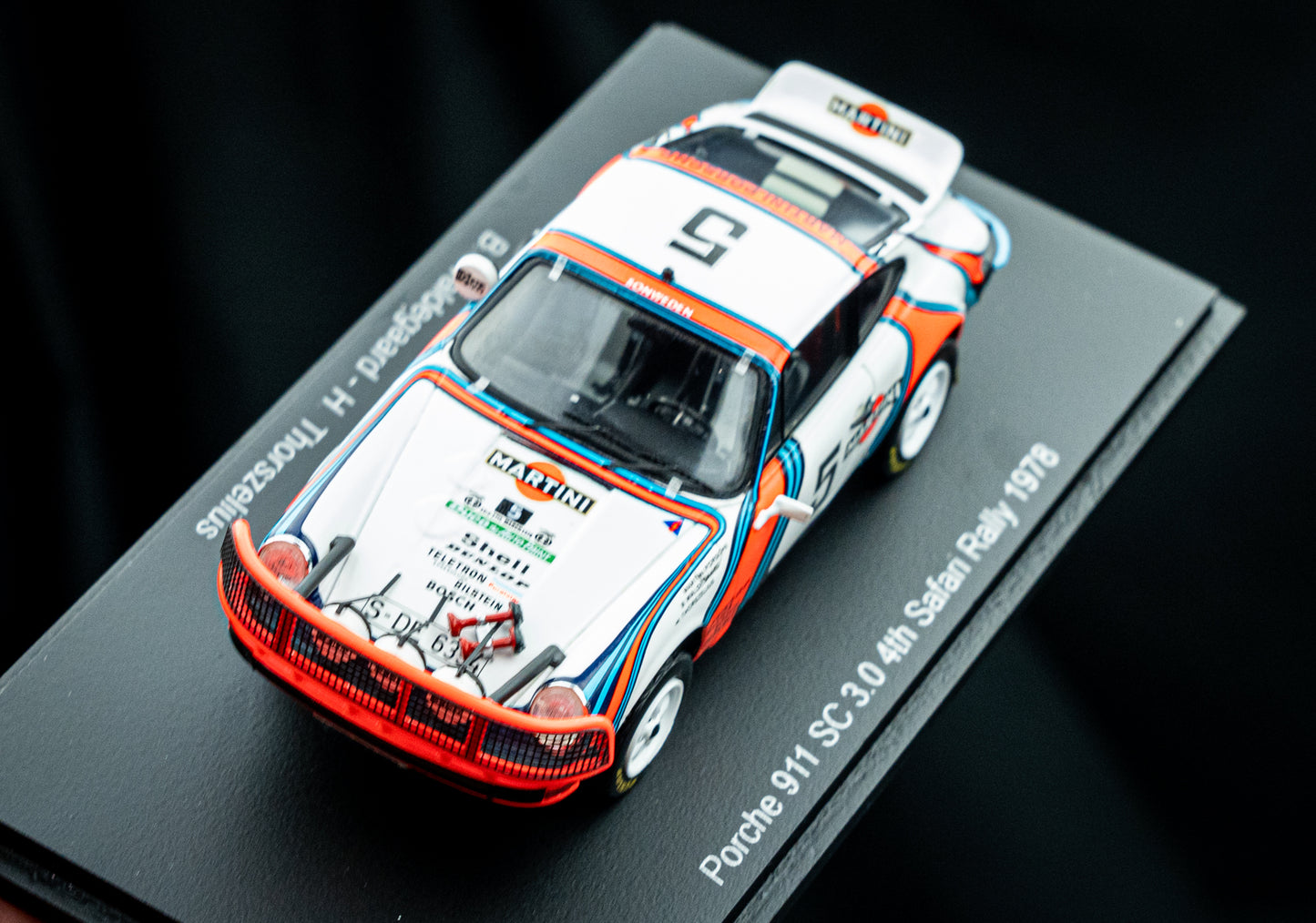 Porsche 911 SC 3.0 no.5 B. Waldegaard / H. Thorszelius - 4th Safari Rallye 1978 - Spark 1:43