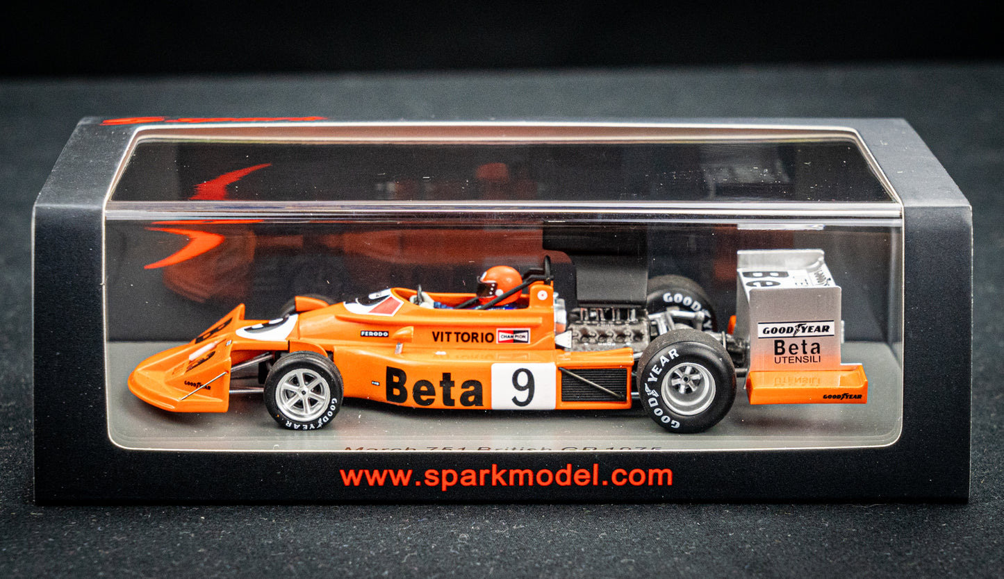 March 751 no.9 Vittorio Brambilla - March Racing British GP 1975 - Spark 1:43