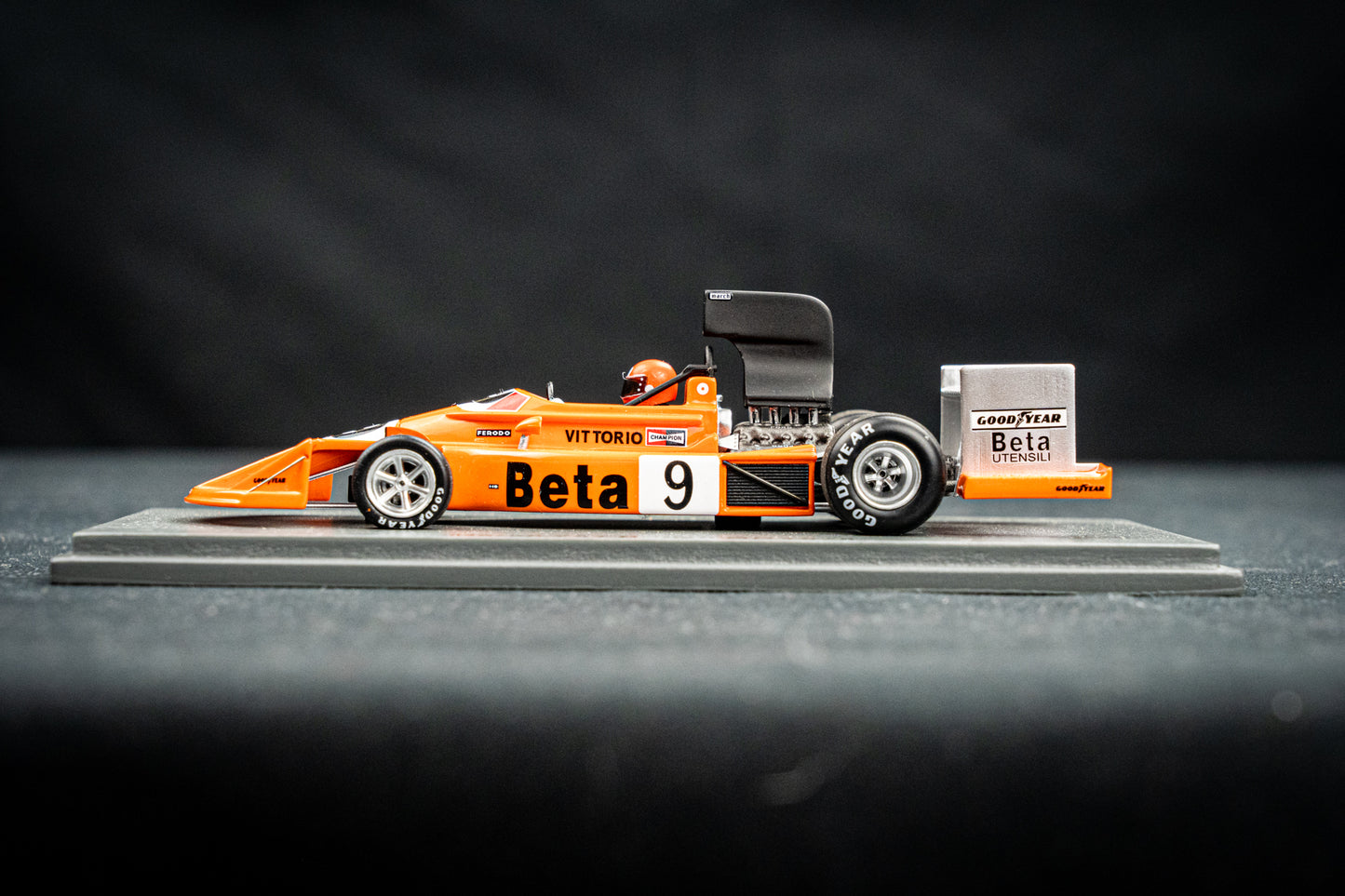 March 751 no.9 Vittorio Brambilla - March Racing British GP 1975 - Spark 1:43