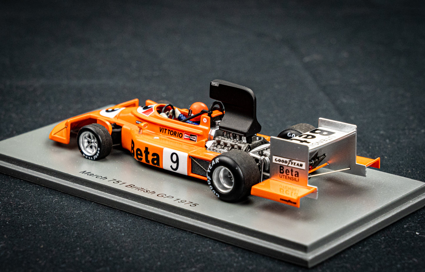 March 751 no.9 Vittorio Brambilla - March Racing British GP 1975 - Spark 1:43