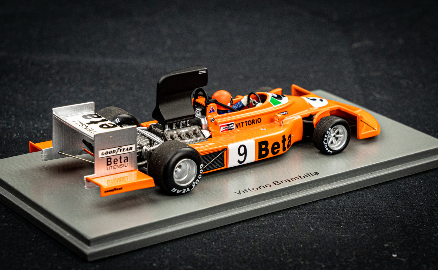 March 751 no.9 Vittorio Brambilla - March Racing British GP 1975 - Spark 1:43