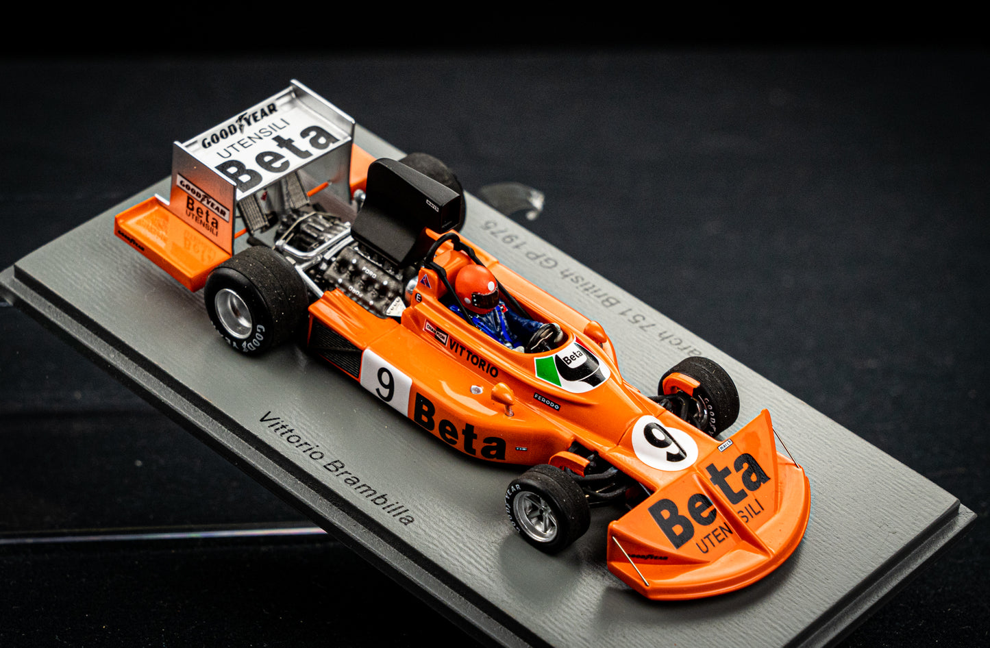 March 751 no.9 Vittorio Brambilla - March Racing British GP 1975 - Spark 1:43