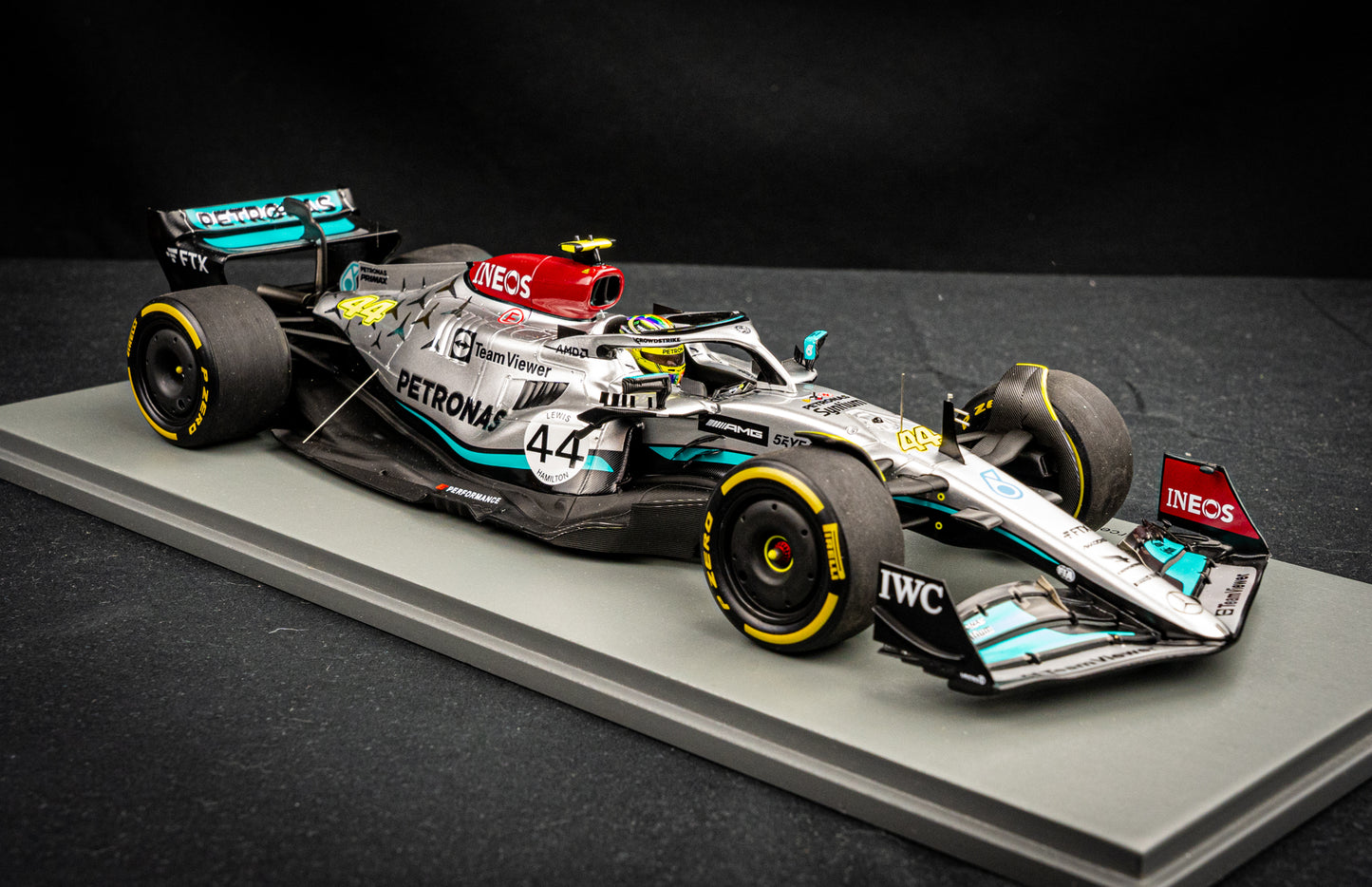 Lewis Hamilton #44 Mercedes AMG W13E performance Belgian GP 2022, Spark 1:18