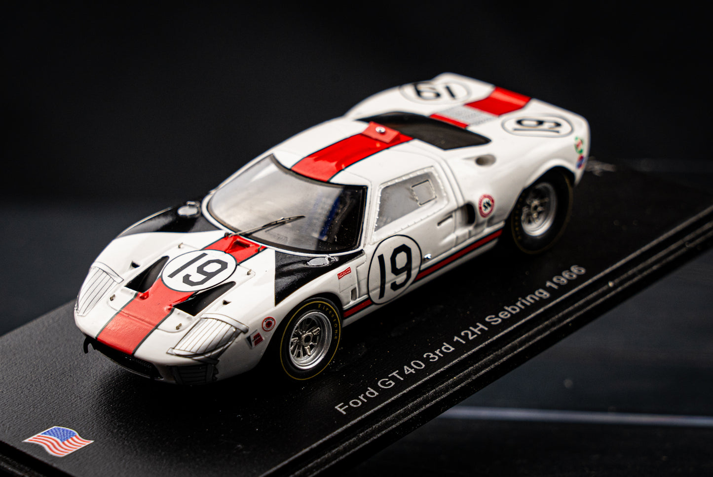 Ford GT40 lim. edition 500 Stk. #19 S.Scott / B.Revson - 3rd 12h Sebring 1966 1:43