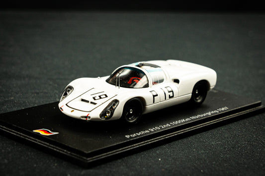 Porsche 910 #19 lim. edition 300 Stk. 2nd 1000km Nürburgring 1967 - Hawkings / Koch Spark 1:43