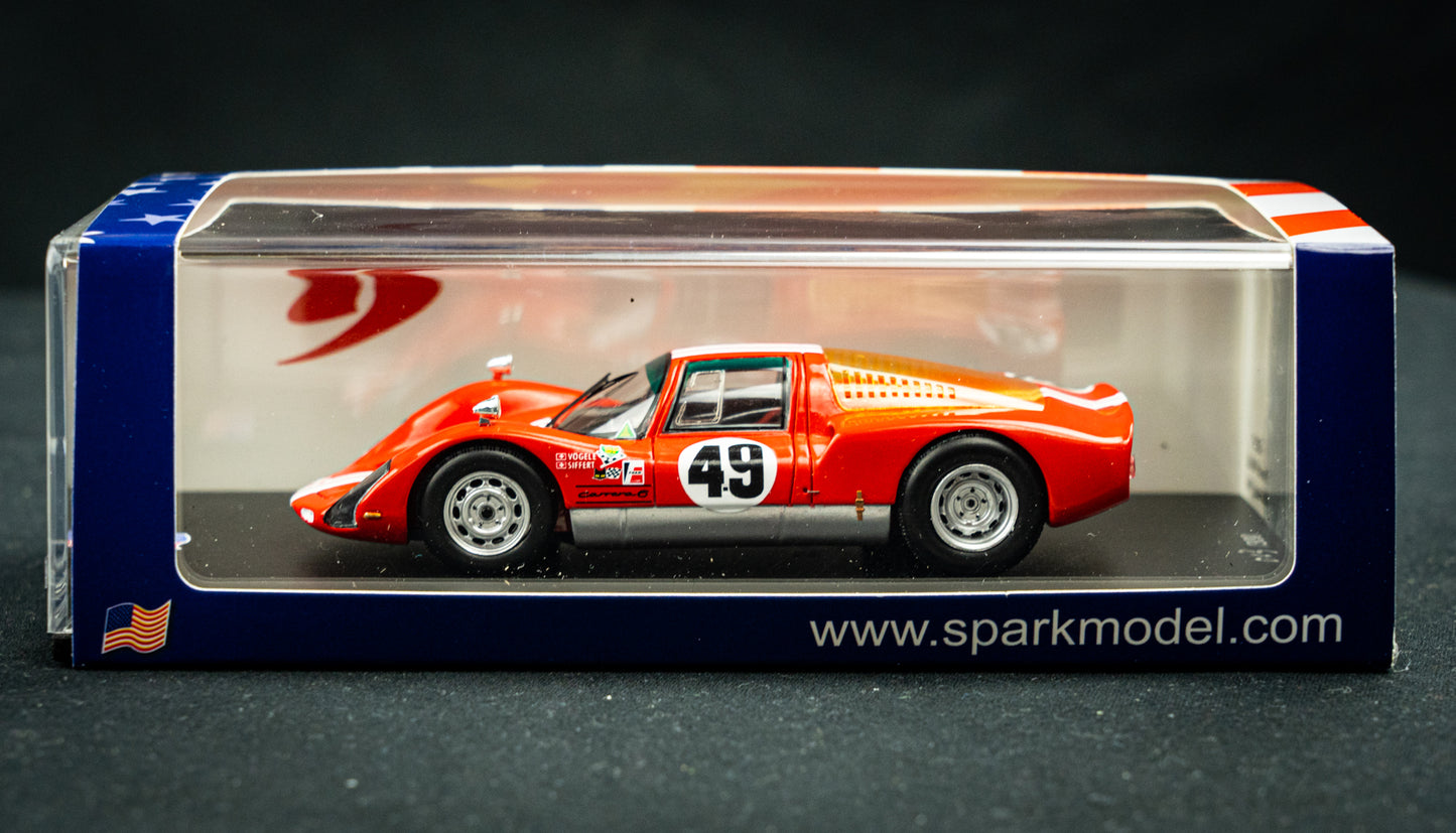 Porsche 906 lim.edition 300 Stk. #49 Siffert / Vögele - 6th 12h Sebring 1966 - Spark 1:43