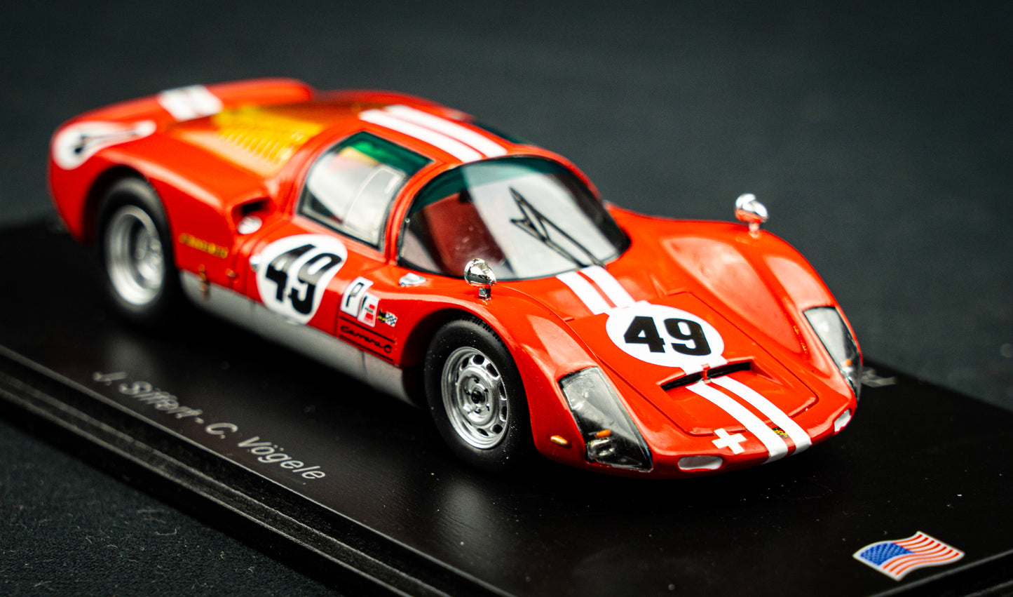 Porsche 906 lim.edition 300 Stk. #49 Siffert / Vögele - 6th 12h Sebring 1966 - Spark 1:43