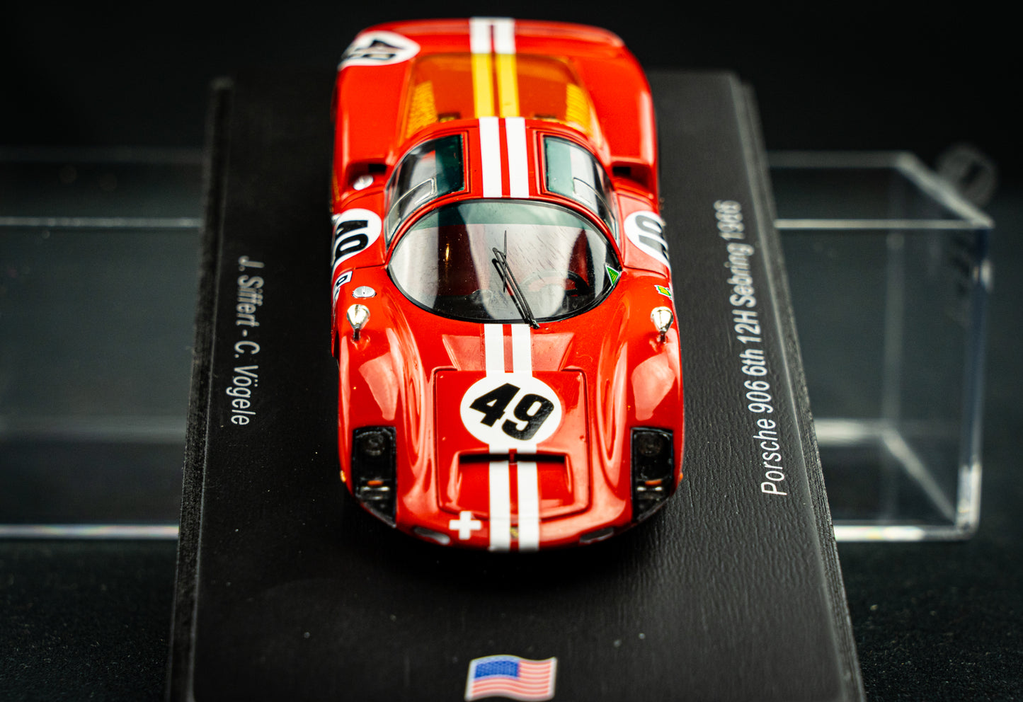 Porsche 906 lim.edition 300 Stk. #49 Siffert / Vögele - 6th 12h Sebring 1966 - Spark 1:43