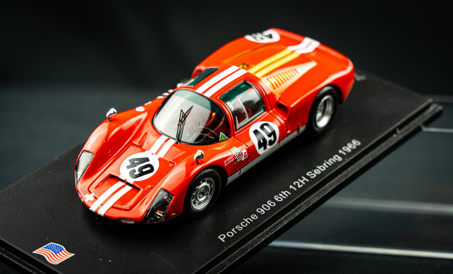 Porsche 906 lim.edition 300 Stk. #49 Siffert / Vögele - 6th 12h Sebring 1966 - Spark 1:43