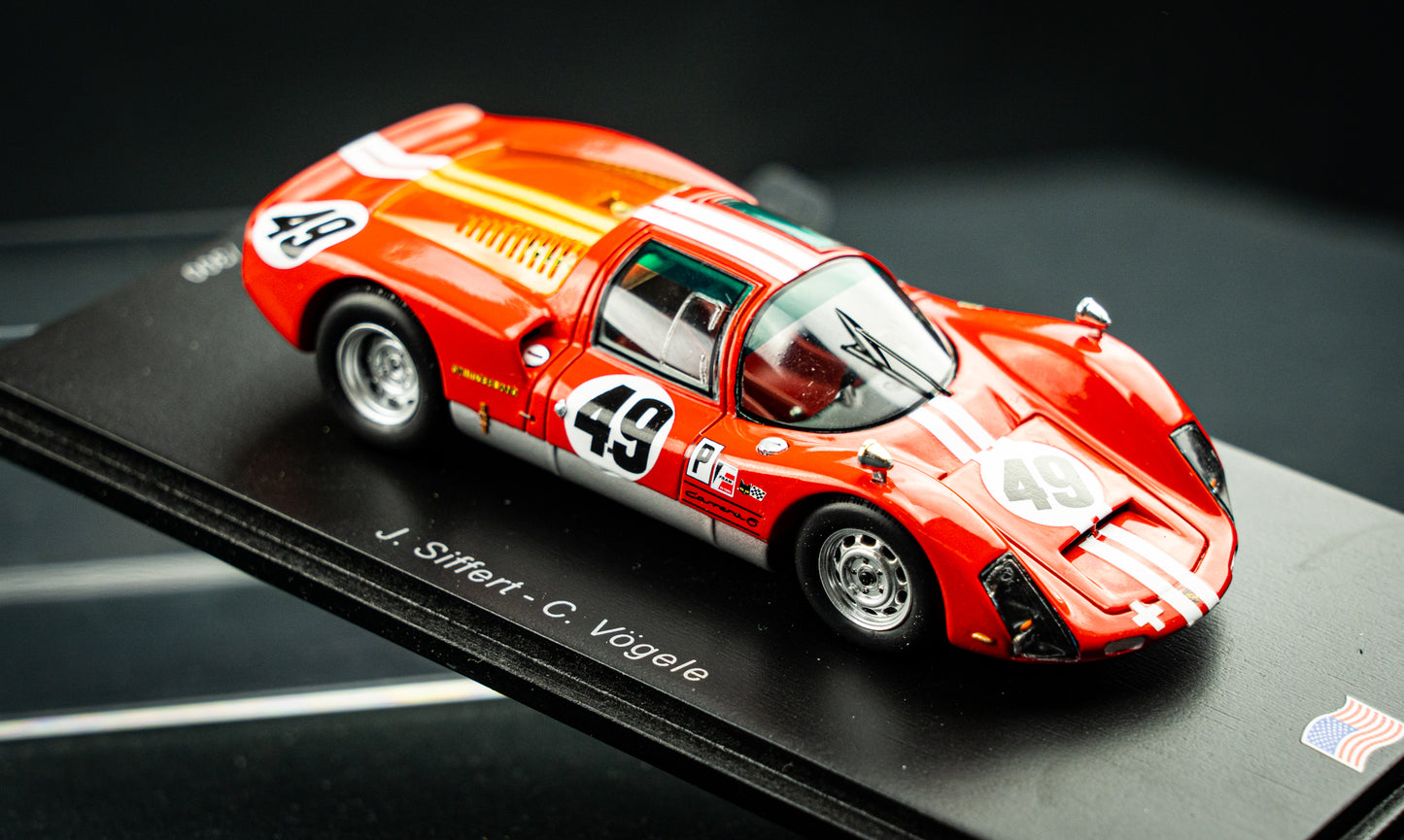 Porsche 906 lim.edition 300 Stk. #49 Siffert / Vögele - 6th 12h Sebring 1966 - Spark 1:43