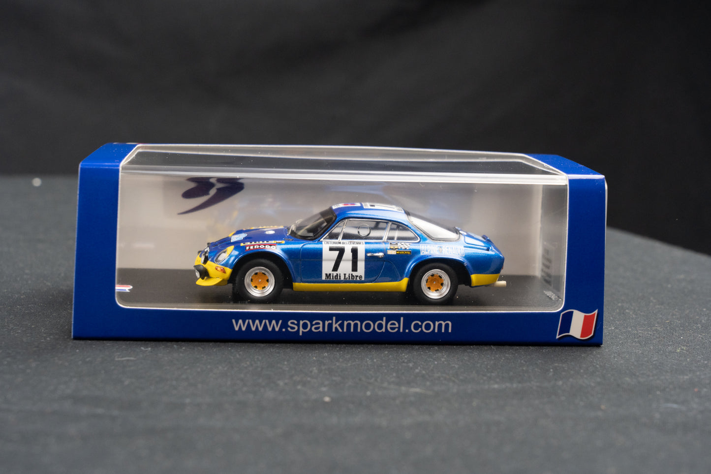 Renault Alpine A110 lim. edition 500 Stk. - #71 Darniche / Mahe - P1 Rallye Cevennes 1971 - 1:43