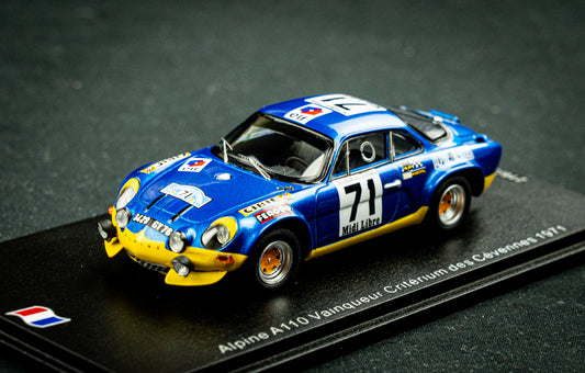 Renault Alpine A110 lim. edition 500 Stk. - #71 Darniche / Mahe - P1 Rallye Cevennes 1971 - 1:43