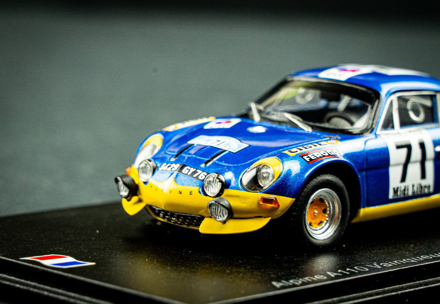 Renault Alpine A110 lim. edition 500 Stk. - #71 Darniche / Mahe - P1 Rallye Cevennes 1971 - 1:43