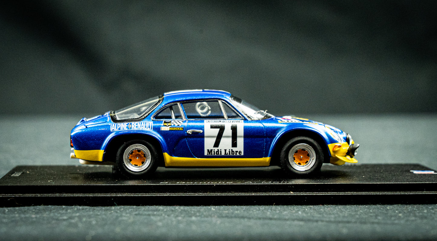 Renault Alpine A110 lim. edition 500 Stk. - #71 Darniche / Mahe - P1 Rallye Cevennes 1971 - 1:43