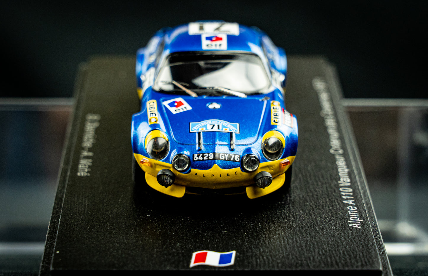 Renault Alpine A110 lim. edition 500 Stk. - #71 Darniche / Mahe - P1 Rallye Cevennes 1971 - 1:43