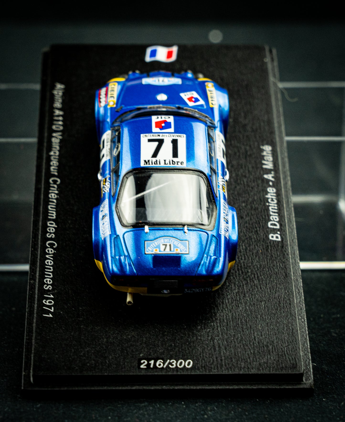 Renault Alpine A110 lim. edition 500 Stk. - #71 Darniche / Mahe - P1 Rallye Cevennes 1971 - 1:43