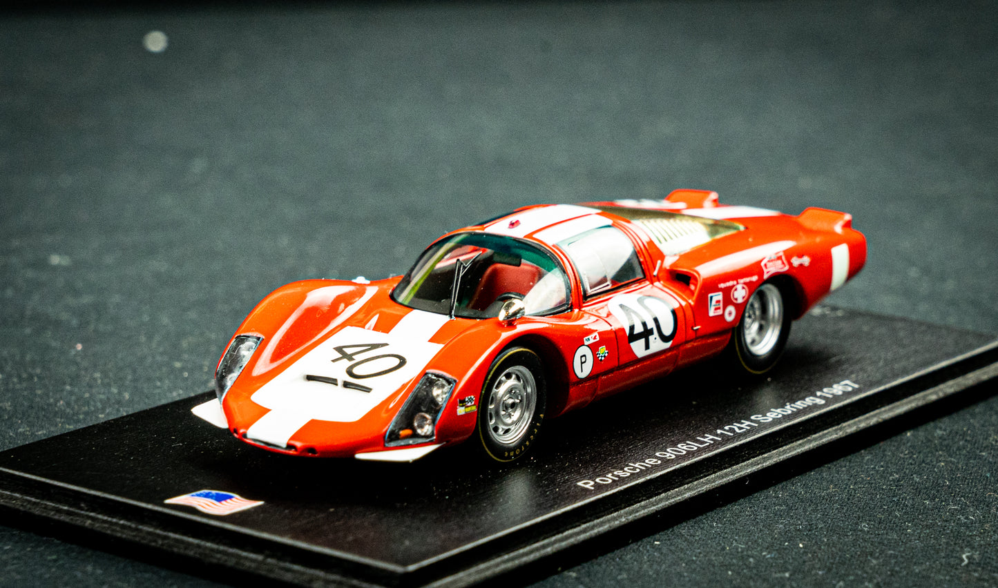 Porsche 906LH lim. edition 300 Stk. #40 Steinemann / Spoerry - 12h Sebring 1967 - 1:43