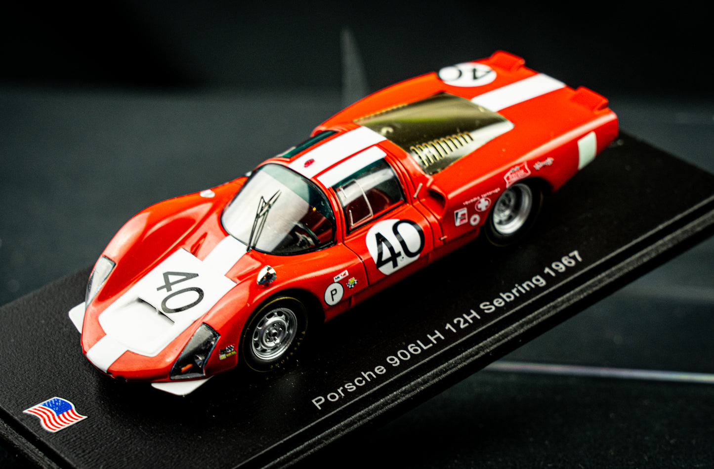 Porsche 906LH lim. edition 300 Stk. #40 Steinemann / Spoerry - 12h Sebring 1967 - 1:43