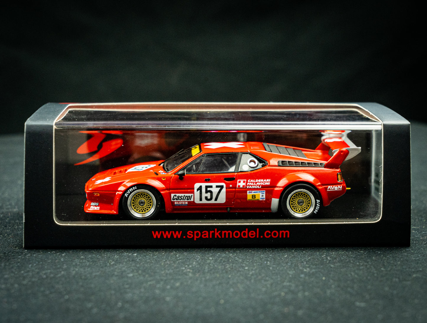 BMW M1 #157 Pallavicini / Calderari / Vanoli - 24h LeMans 1985 - Spark 1:43