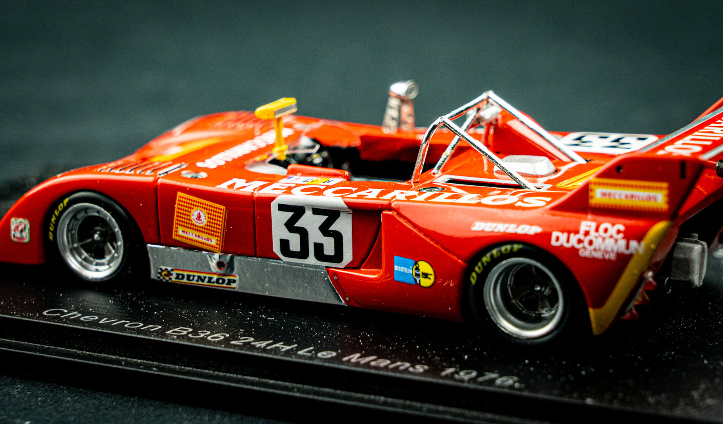 Chevron B36 #33 Schäfer / Albanesi / Adatte - 24h LeMans 1976 - Spark 1:43