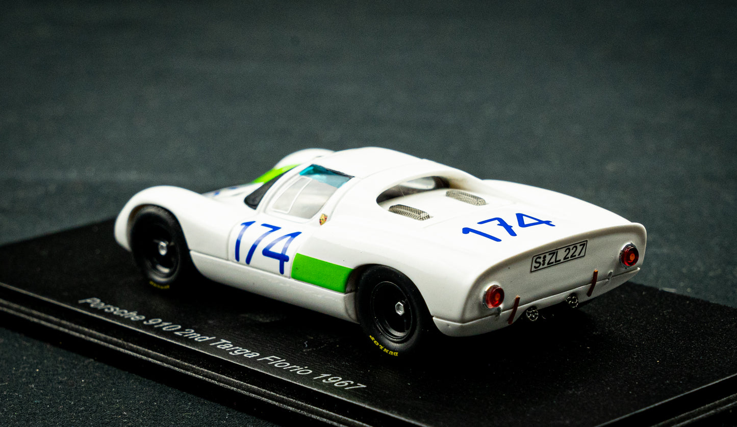 Porsche 910 #174 Cella / Biscaldi - 2nd Targa Florio 1967 - Spark 1:43