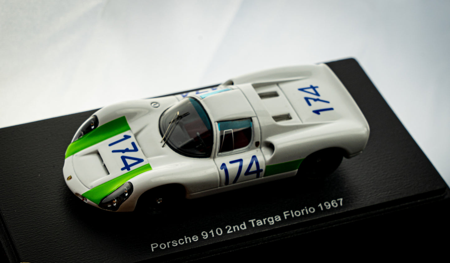 Porsche 910 #174 Cella / Biscaldi - 2nd Targa Florio 1967 - Spark 1:43