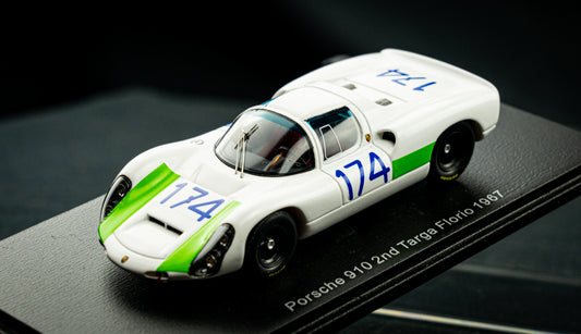 Porsche 910 #174 Cella / Biscaldi - 2nd Targa Florio 1967 - Spark 1:43