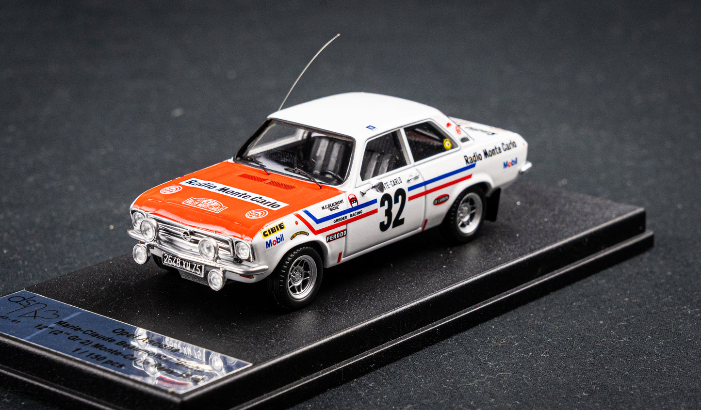 Opel Ascona Gr.2 Lim. Edition 1/150 #32 Beaumont / Biche - 12th Rallye Monte Carlo 1972