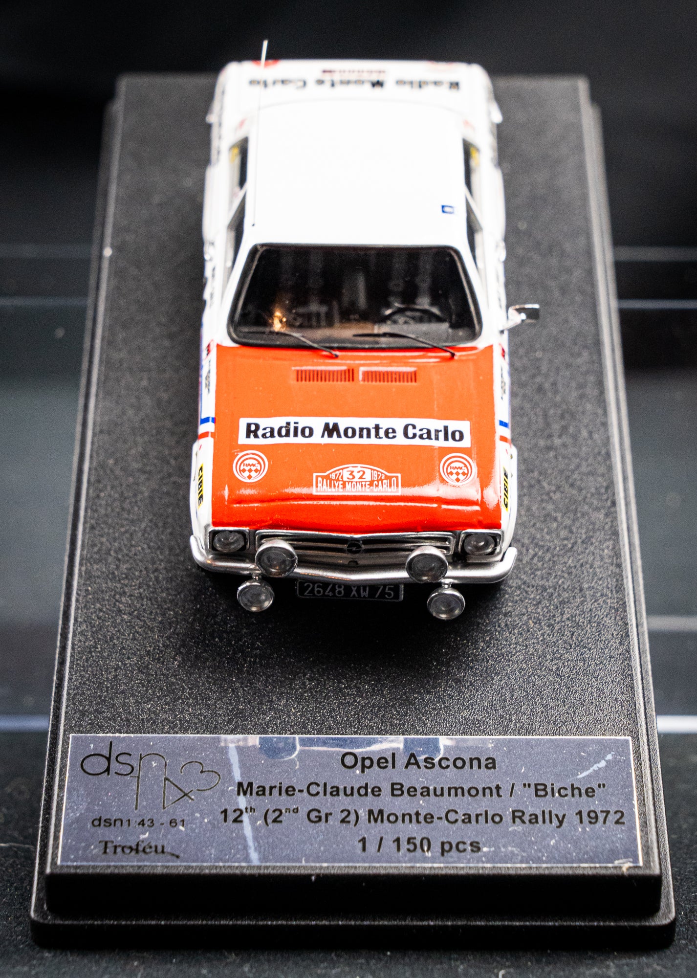 Opel Ascona Gr.2 Lim. Edition 1/150 #32 Beaumont / Biche - 12th Rallye Monte Carlo 1972