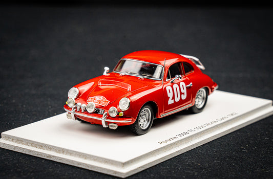 Porsche 356B T5 1600S #209 Doojies / Slotemaker - Rallye Monte Carlo 1962 - Spark 1:43