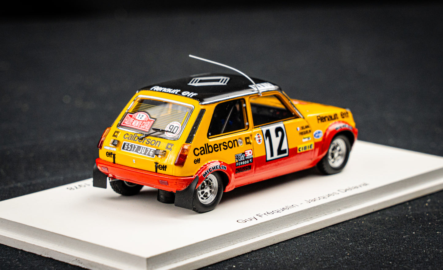 Renault 5 Alpine #12 Frequelin / Delaval - Rallye Monte Carlo 1978 - Spark 1:43