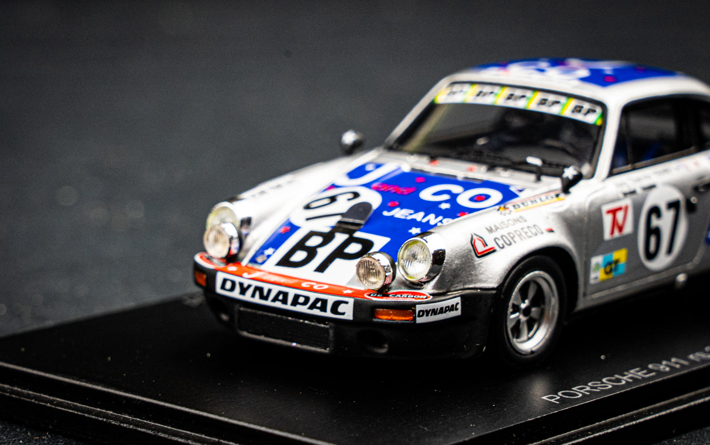 Porsche 911 RS 3.0 #67 Verney/Fontaine/Tarnaud - 11th 24h LeMans 1975 - Spark 1:43