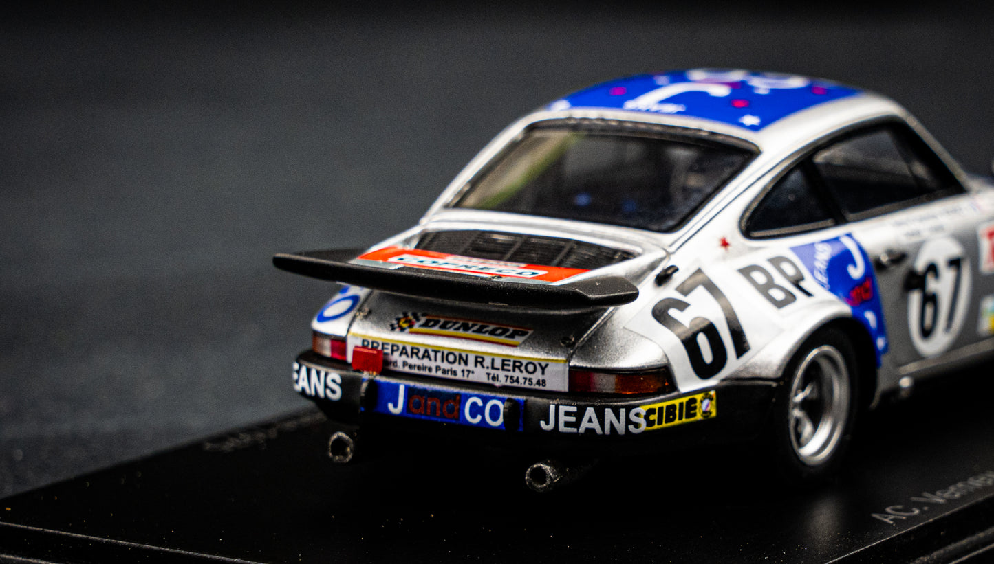 Porsche 911 RS 3.0 #67 Verney/Fontaine/Tarnaud - 11th 24h LeMans 1975 - Spark 1:43