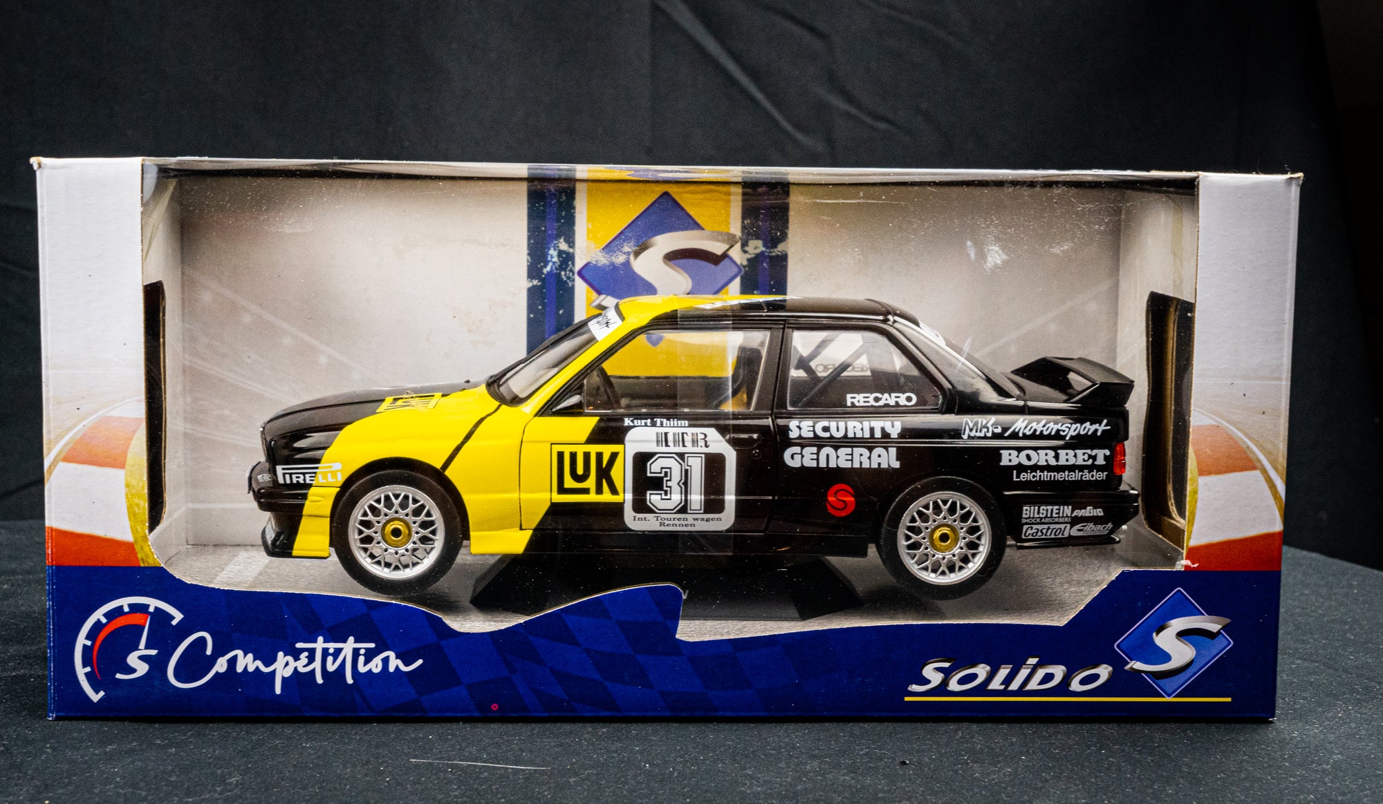 BMW M3 E30 #31 Kurt Thiim - DTM 1988 1:18 Solido – Racecom Shop