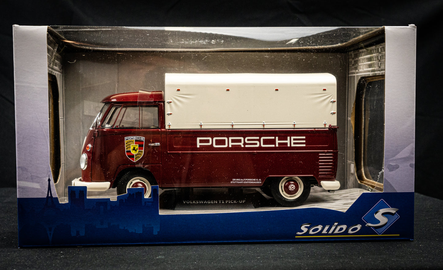 Volkswagen VW T1 Rennservice Porsche 1950 rot - Solido 1:18