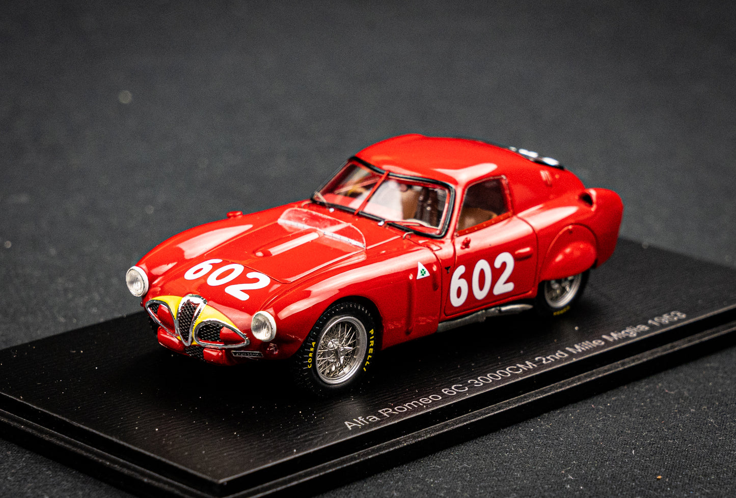 Alfa Romeo 6C 3000ccm #602 Fangio / Sala  2nd Mille Miglia 1953 1:43 Spark