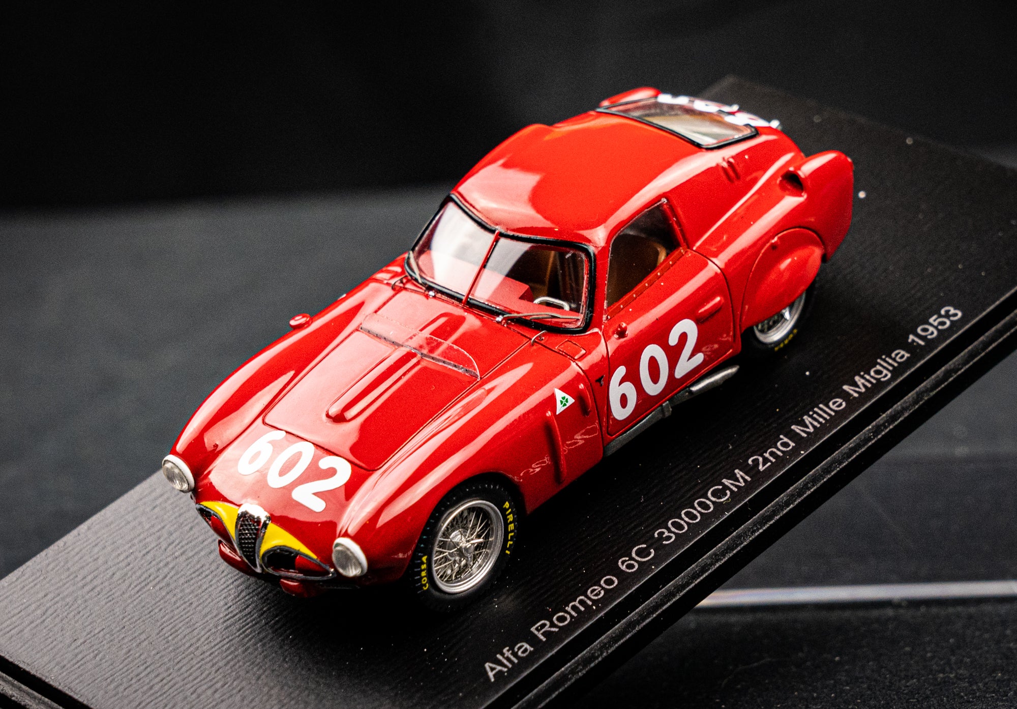 Alfa Romeo 6C 3000ccm #602 Fangio / Sala 2nd Mille Miglia 1953 1:43 Sp –  Racecom Shop