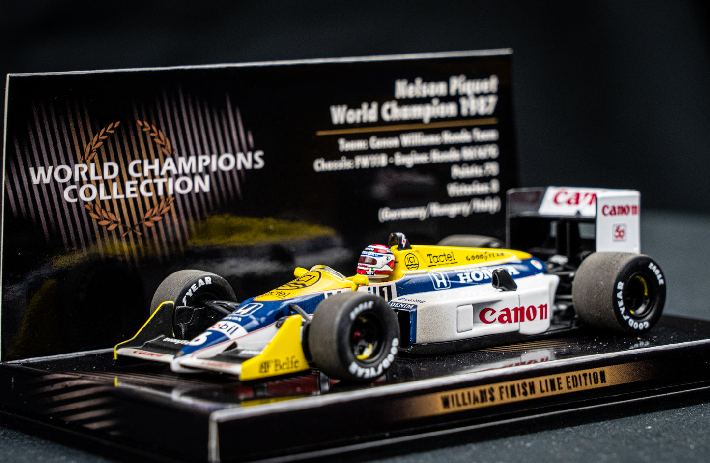 Nelson Piquet #6 Williams FW11B Formel 1 Weltmeister 1987 - Minichamps 1:43