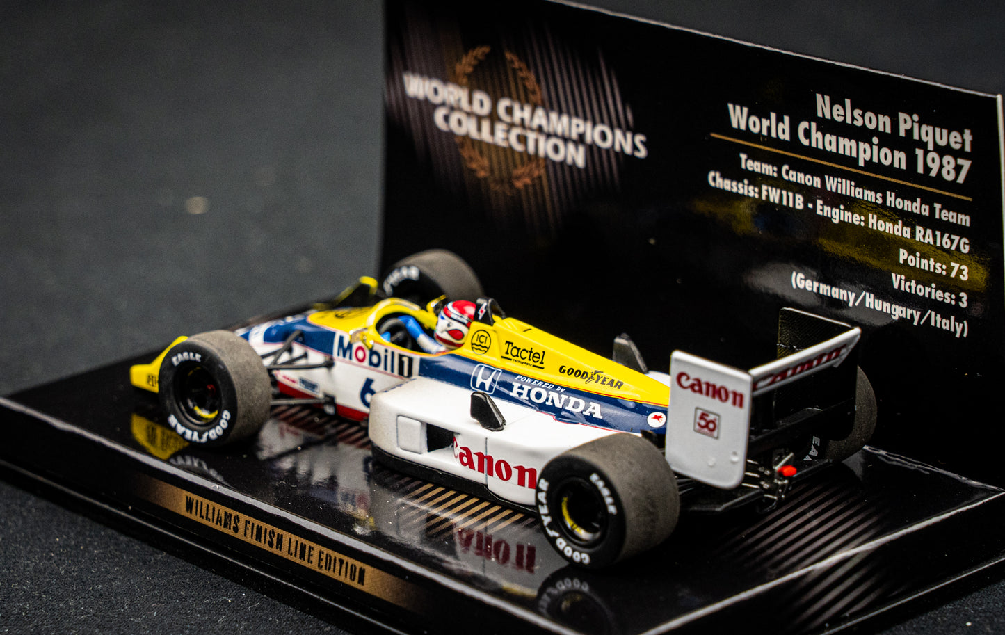 Nelson Piquet #6 Williams FW11B Formel 1 Weltmeister 1987 - Minichamps 1:43