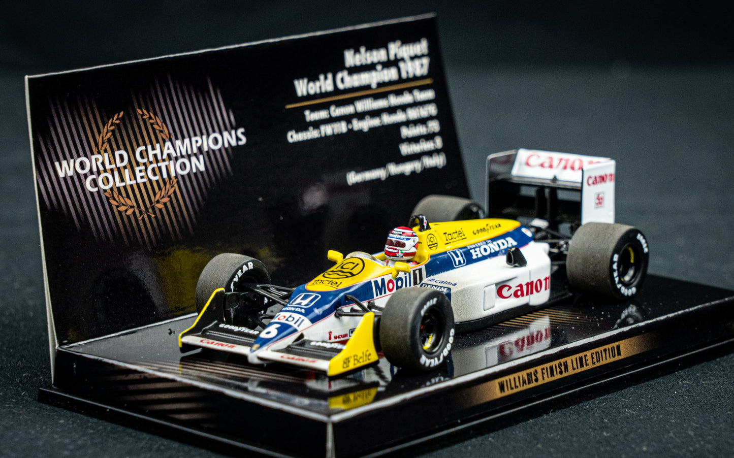 Nelson Piquet #6 Williams FW11B Formel 1 Weltmeister 1987 - Minichamps 1:43