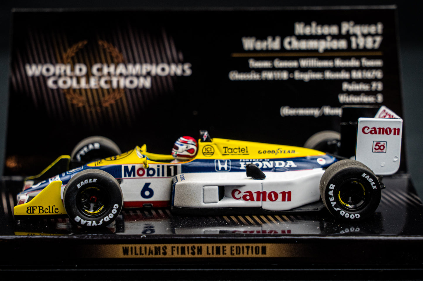 Nelson Piquet #6 Williams FW11B Formel 1 Weltmeister 1987 - Minichamps 1:43