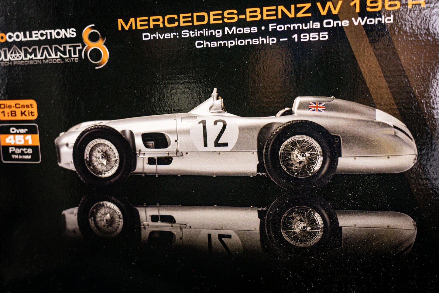 Mercedes W196 R no.12 Stirling Moss Formel 1 WM 1955 - IXO Collections 1:8