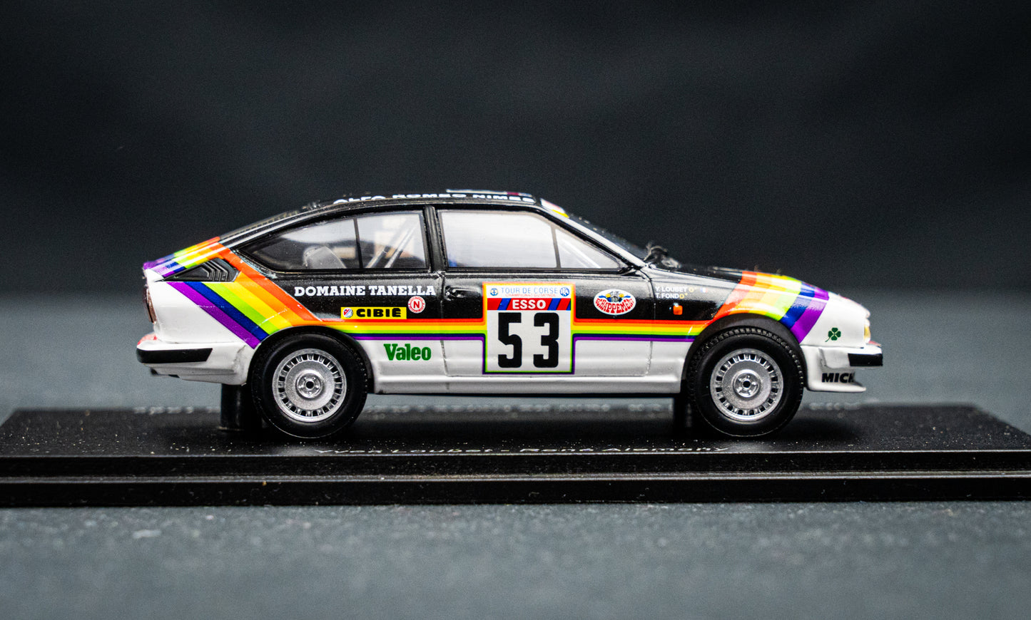 Alfa GTV6 #53 Y. Loubet / R. Alemany P17 Rallye Korsika / Tour de Corse 1982 Spark 1:43