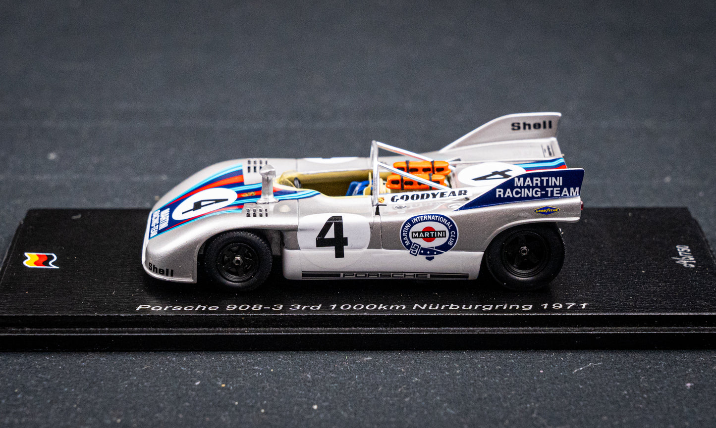 Porsche 908/03 #4 lim. 750 pcs. van Lennep / Marko 3rd 1000km Nürburgring 1971 Spark 1:43