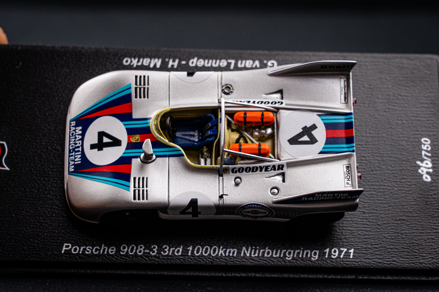 Porsche 908/03 #4 lim. 750 pcs. van Lennep / Marko 3rd 1000km Nürburgring 1971 Spark 1:43