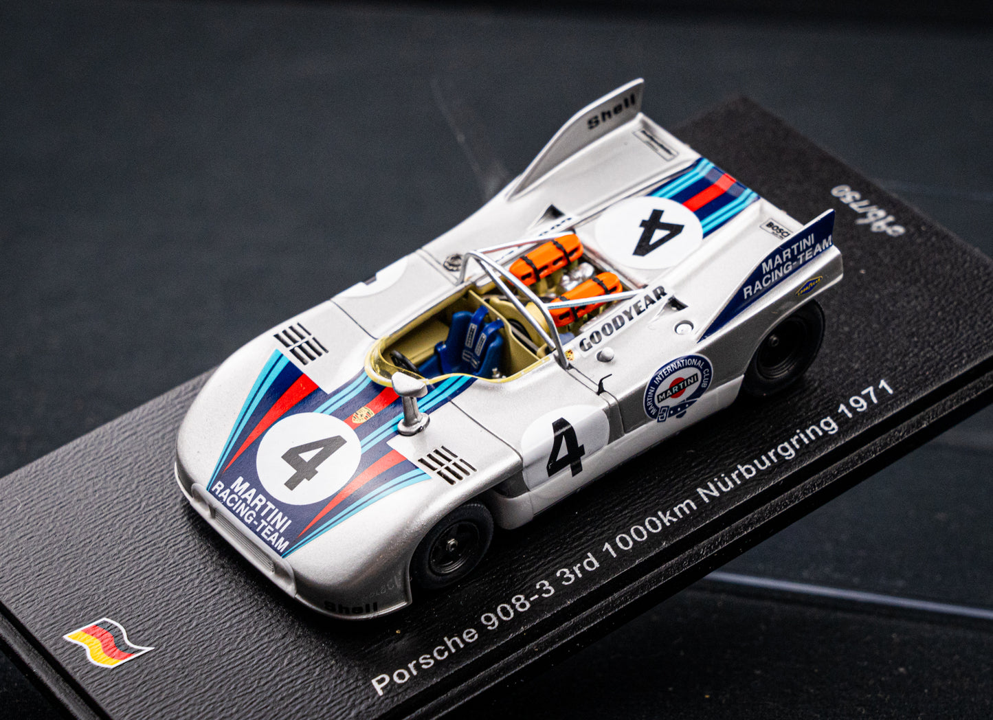 Porsche 908/03 #4 lim. 750 pcs. van Lennep / Marko 3rd 1000km Nürburgring 1971 Spark 1:43