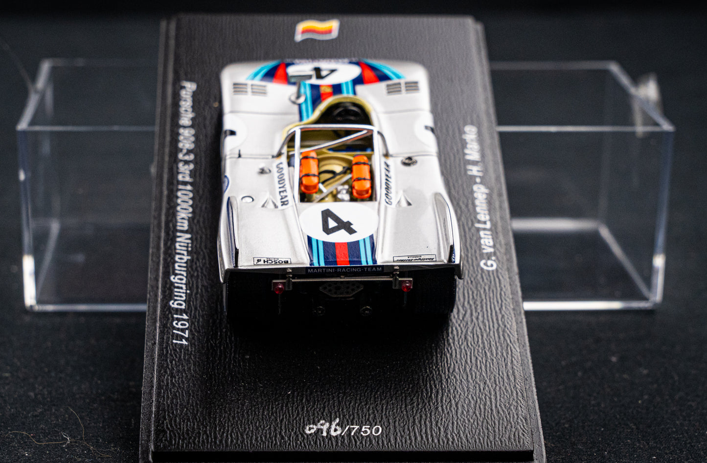 Porsche 908/03 #4 lim. 750 pcs. van Lennep / Marko 3rd 1000km Nürburgring 1971 Spark 1:43