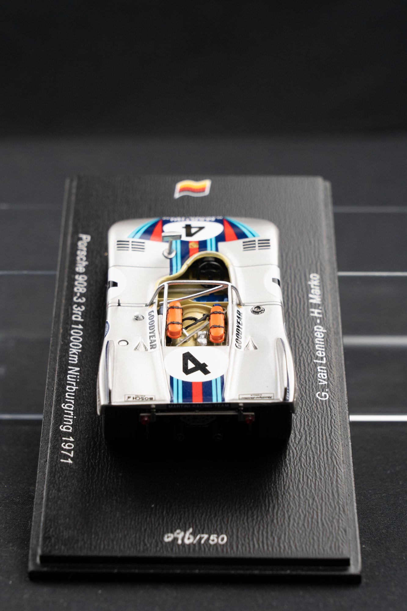 Porsche 908/03 #4 lim. 750 pcs. van Lennep / Marko 3rd 1000km Nürburgring 1971 Spark 1:43