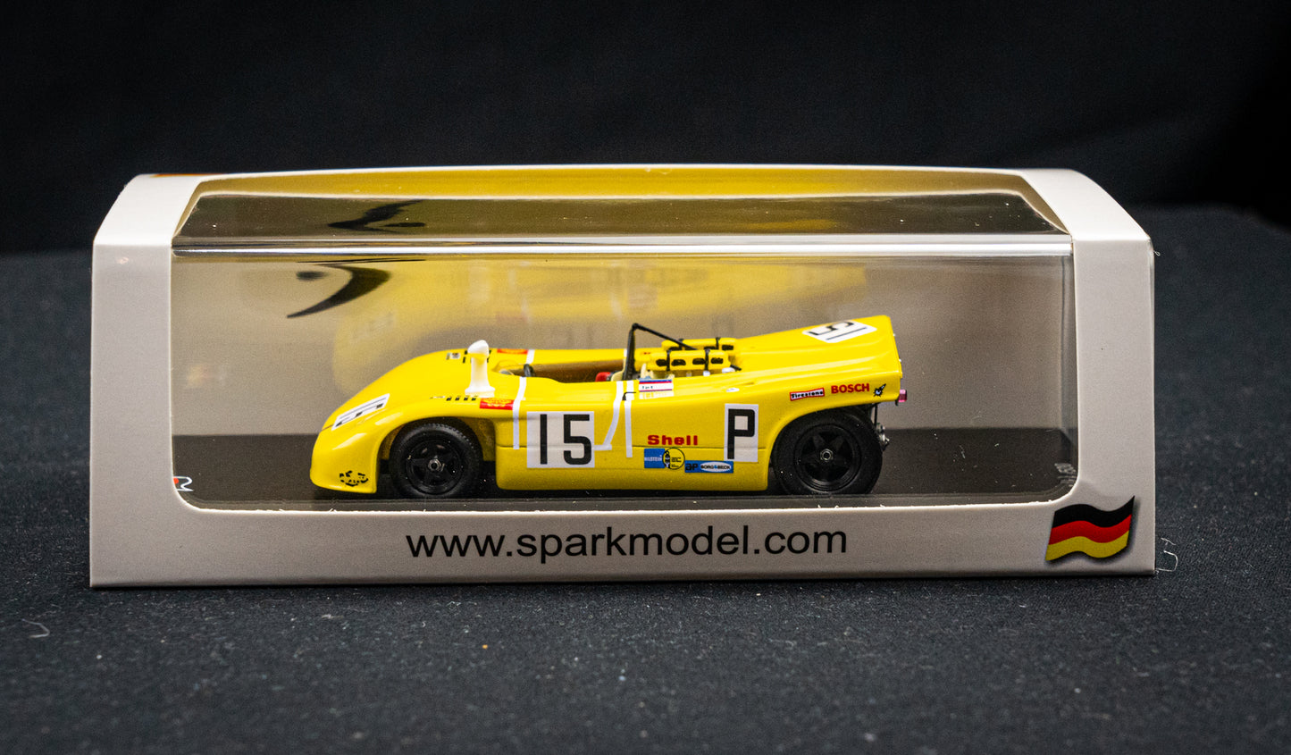 Porsche 908/03 #15 lim. 500 pcs. Herrmann / Attwood 2nd 1000km Nürburgring 1970 Spark 1:43